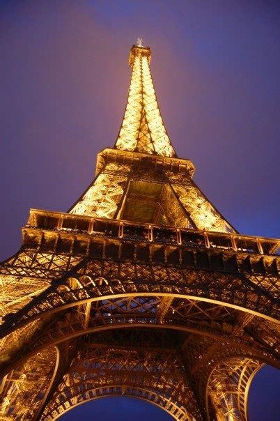 Eiffel Tower In The Rain At Night Paris France I Love
