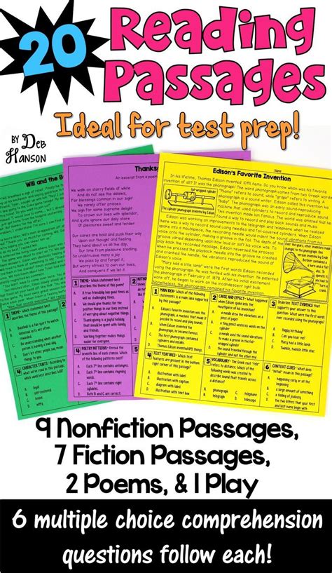 These Engaging Reading Passages Are Followed By Six Multiple Choice