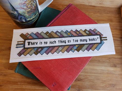 On this site, you will find a bookmarks cross stitch — embroider your favorite bookmark, or create one to gift it to someone. Cross Stitch Pattern No Such Thing as too many books ...