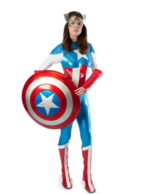 Sexy Captain America Girl Cosplay Costume Wetlook 16061503 4299