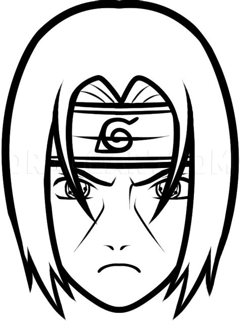 Easy Itachi Drawing ~ Itachi Draw Step Uchiha Drawing Naruto Anime