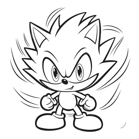 Dibujo De Sonic The Hedgehog Para Colorear Vector Png Dibujos Dibujo