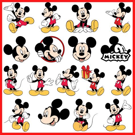 Mickey Mouse SVG Disney Svg Mickey Svg Clipart Bundle Svg | Etsy