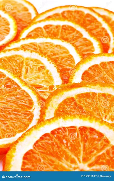 Many Sliced Oranges Stock Image Image Of Sweet Macro 12931817