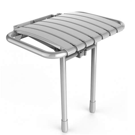 Bama Slatted Compact Fold Up Seat White Shepway Disabled Supplies