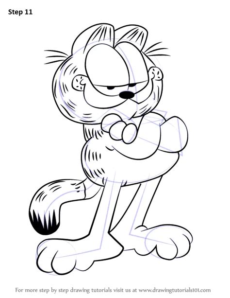 Learn How To Draw Garfield Garfield Step By Step Drawing Tutorials