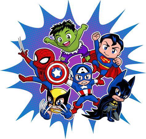 Chibi Superheroes Poster Oh My Fiesta For Geeks