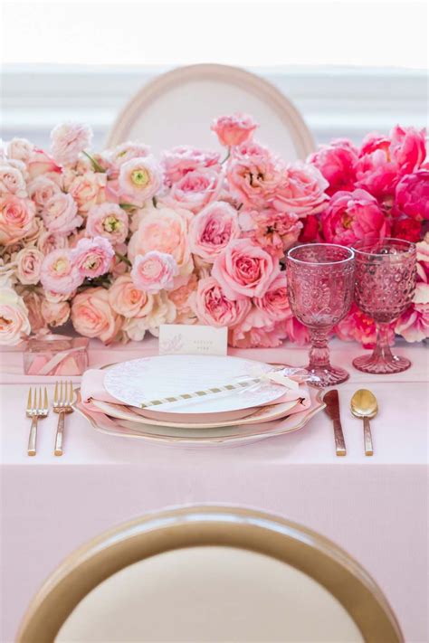 Pink Tablescape Floral Centerpieces Wedding Centerpieces Wedding