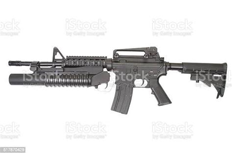 M4a1 Carbine Equipped With An M203 Grenade Launcher Stock Photo