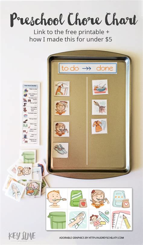 Preschool Chore Chart Free Printable And Under 5