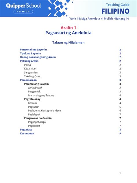 F10 U14 L1 Asignaturang Filipino Pdf