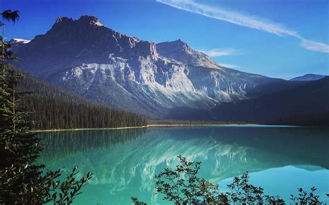 Terrace Blue Lake Mountains British Columbia Canada Hd Wallpaper
