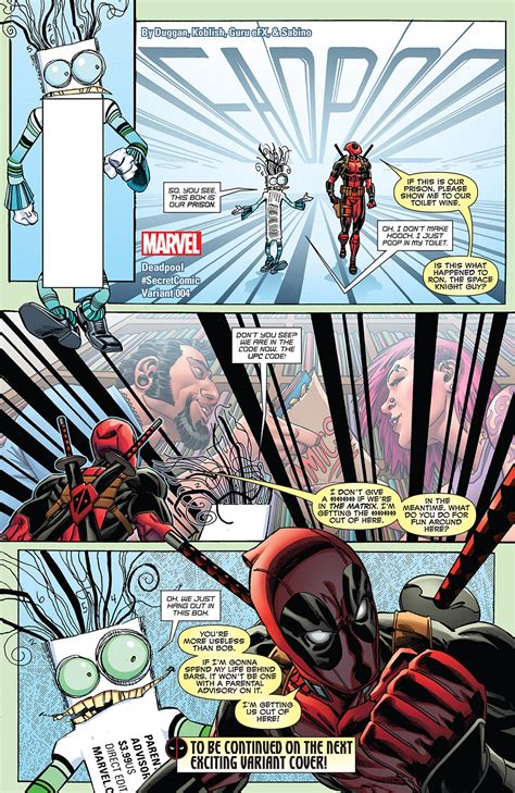 Deadpool 2015 4 Koblish Secret Comic Variant Comic
