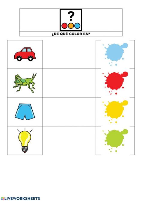 Ficha Online De Los Colores Para Infantil Puedes Hacer Los Ejercicios