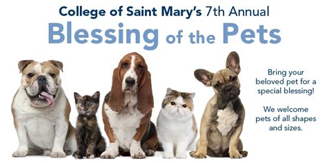 Fear robs kids of joy and peace making them feel utterly powerless. College of Saint Mary holding Blessing of the Pets ...