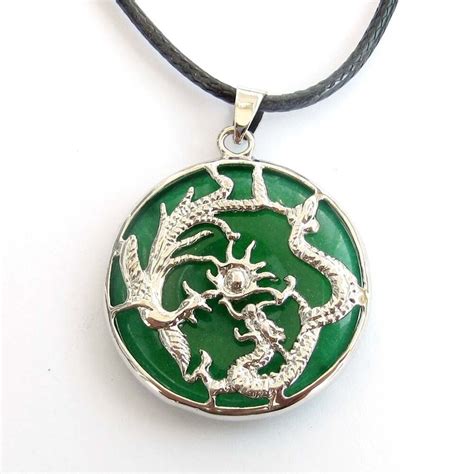 Welcome to the wonderful world of music mullets and fashion. Green Jade Alloy Metal Happy Lucky Dragon Phoenix Amulet ...