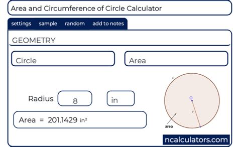 Circle Calculator | Calculator, Online calculator, Circle