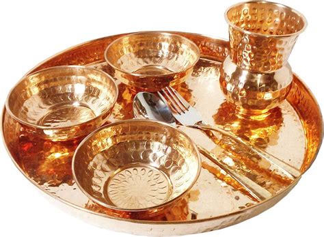 Indian Handmade Pure Copper Dinnerware Copper Traditional Etsy