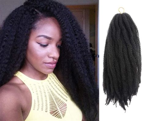 2021 Hot Marley Braiding Hair Afro Marley Hair Crochet Braids 18inch