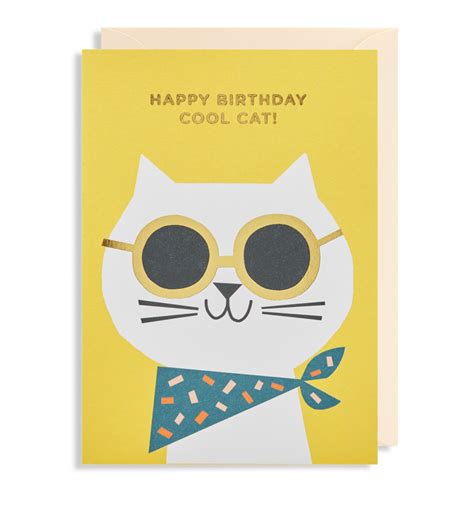 Happy Birthday Cool Cat in 2020 | Cool birthday cards, Cute birthday cards, Happy birthday fun