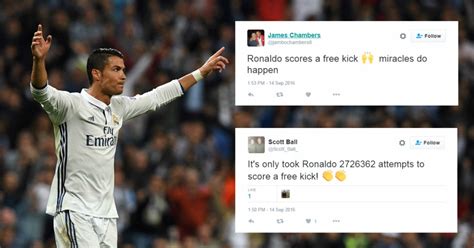 Fans Troll Ronaldo For Finally Scoring A Free Kick After Euros Debacle