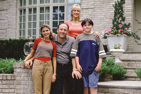 From Left Jamie Lynn Sigler James Gandolfini Edie Falco And Robert