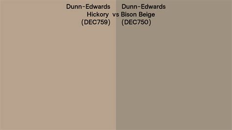 Dunn Edwards Hickory Vs Bison Beige Side By Side Comparison