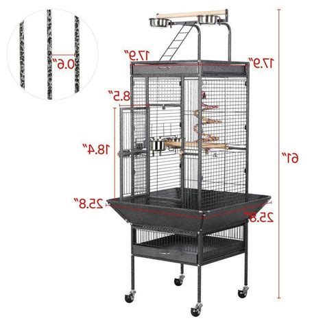 Large Bird Cages For Parakeets Finches Play Top