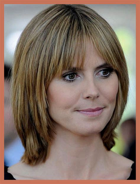 Aesthetic Medium Length Bob Hairstyles With Bangs Image Of