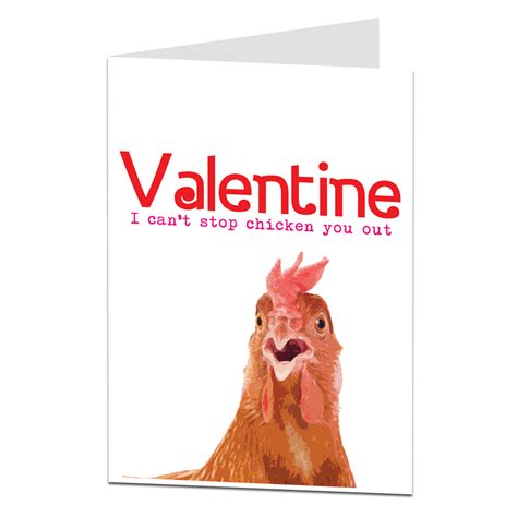 Funny Valentines Greetings Card Chicken You Out