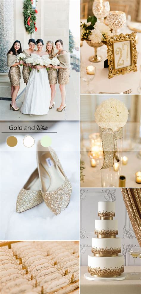 Gold Ivory And White Wedding Color Inspiration For Winter Weddings 2015
