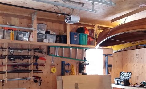 Diy overhead garage storage for $100, easy weekend project. How to Build Overhead Garage storage on the Cheap! # ...