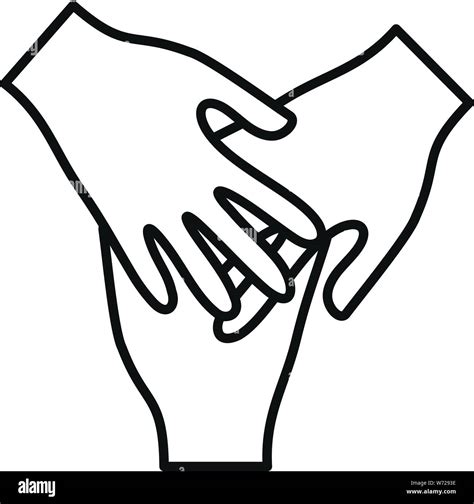 Volunteer Hands Icon Outline Volunteer Hands Vector Icon For Web