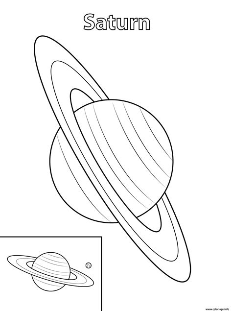 Coloriage Saturn Planete JeColorie