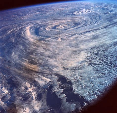 A Satellite View Of A Storm Formation Over Earth