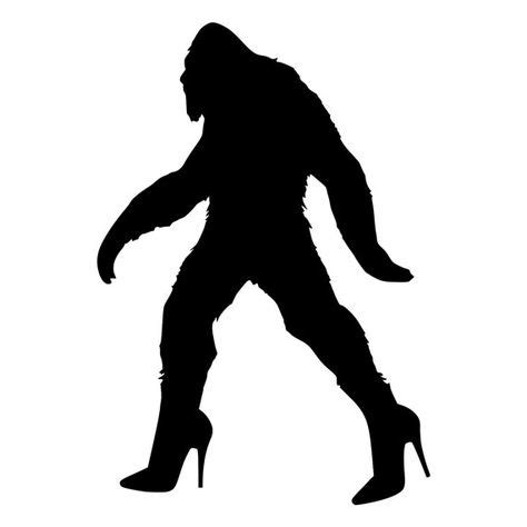 Bigfoot Sasquatch Silhouette Stencil My XXX Hot Girl