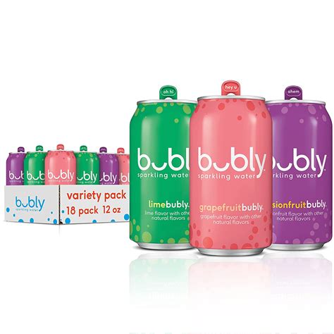 Bubly Sparkling Water Passionfruit Bliss Variety Pack 12 Fl Oz Cans