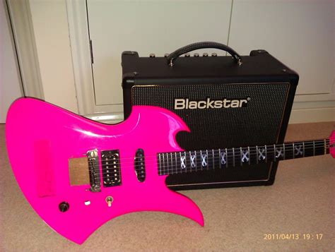 Paul Gilbert Hot Pink Racer X Guitar Spotted