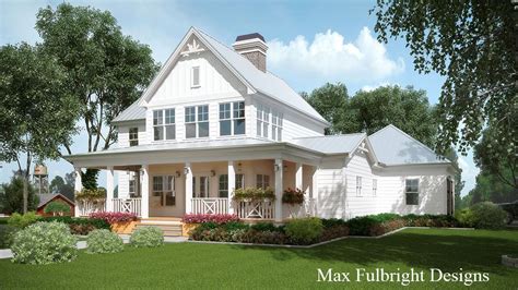 2 Story House Plan With Covered Front Porch Farmhouse Floor Plans