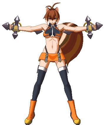 Makoto Nanaya BlazBlue GIF Animations Pixel Art Characters Anime Pixel Art Animation