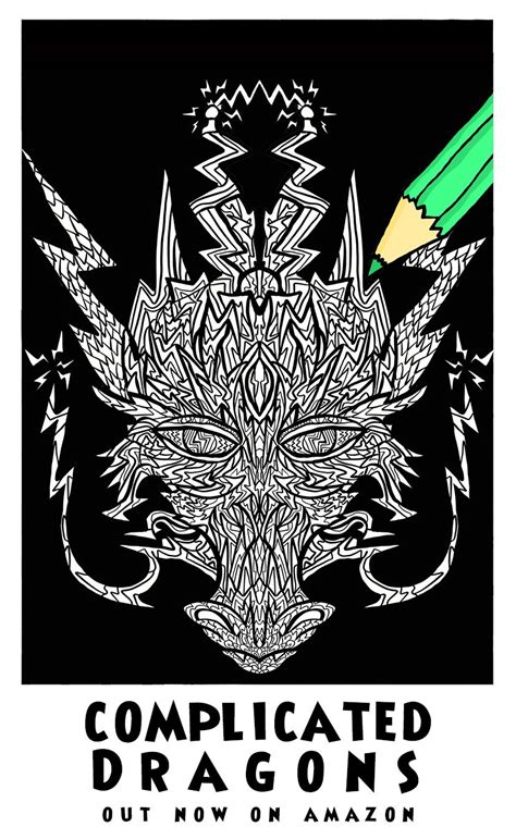 Electric Dragon Image From Complicated Dragons Coloring Book Illustrated By Antony Briggs