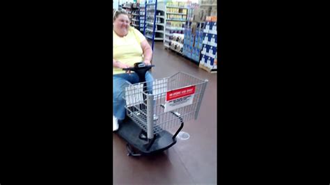 fat girl rides cart in walmart youtube