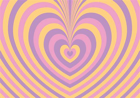 Psychedelic Groovy Heart Painting Murals Tenstickers