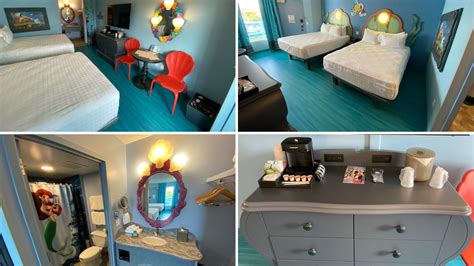 photos video tour a remodeled the little mermaid room at disney s art of animation resort