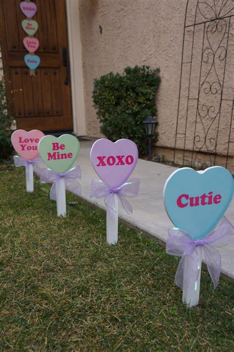 Valentines Day Conversation Candy Heart Yard Decor By Lollipopsgalore