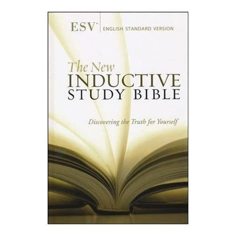 The Esv New Inductive Study Bible Hardcover Bible Study Help Esv