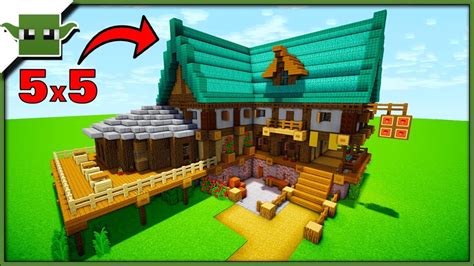 Minecraft Medieval Tavern Tutorial Easy 5x5 Building System Youtube
