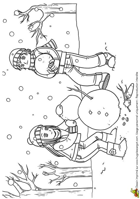 Coloriage Pour Enfans Fr Dessin Colorier De 2 Enfants Entrain De