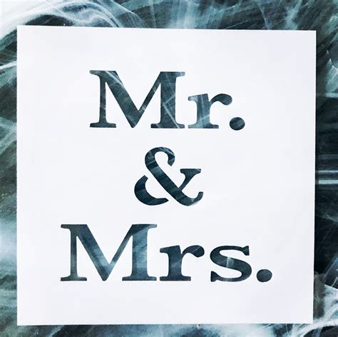 Reusable Mr And Mrs Stencil Wedding Stencils Home Decor Etsy