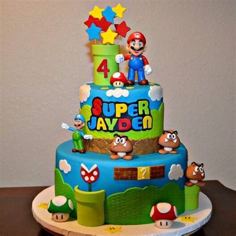 Vanilla sponge with strawberry jam and. Simple Ideas Super Mario Birthday Cake Wonderful Design ...